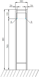 Акватон Тумба с раковиной Лондри 20 белая – фотография-6